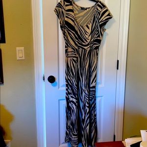 Chaps black and white dress